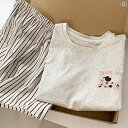 ルームウェア レディース リラックス パジャマ プレゼント 年 綿 夏 かわいい 綿 半袖 ショート パンツ ストライプ 家 着