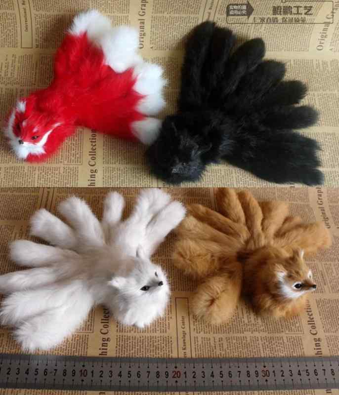 オブジェ インテリア 置物 オーナメント リビング ルーム 卓上 装飾 品 リアル きつね 小さめ 動物 キツネ 人形 九 尾 ギフト 森林 写真撮影 小道具 子供 誕生日 しっぽ ワイヤー 変化 白 赤 黄