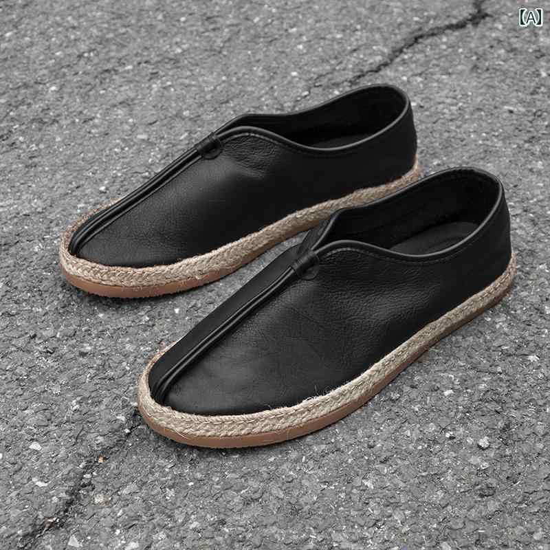 モンク シューズ メンズ スリッポン カジュアル シューズ 歩きやい かっこいい おしゃれ レジャー 靴 秋 革 レトロ 黒 茶