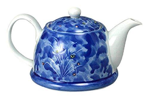 急須 おしゃれ ポット ： 有田焼 濃蘭 （M）ケトルポット Japanese Tea pot Porcelain/Size(cm) 17.2x11x9.3/No:685807