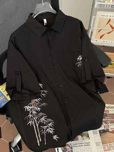 シャツ メンズ 半袖 薄手 涼しい 夏 カジュアル 中国風 五分袖 シャツ メンズ 半袖 薄手 涼しい 夏 カジュアル 中国風 五分袖