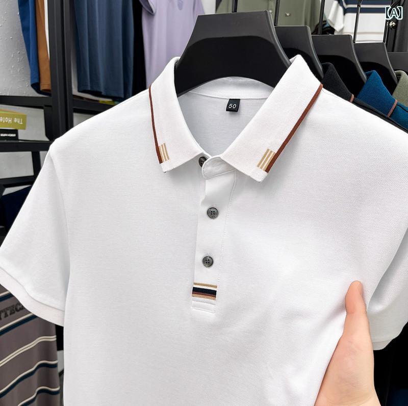 大きいサイズ Tシャツ メンズ 半袖 夏 トップス カットソー ポロシャツ スリット