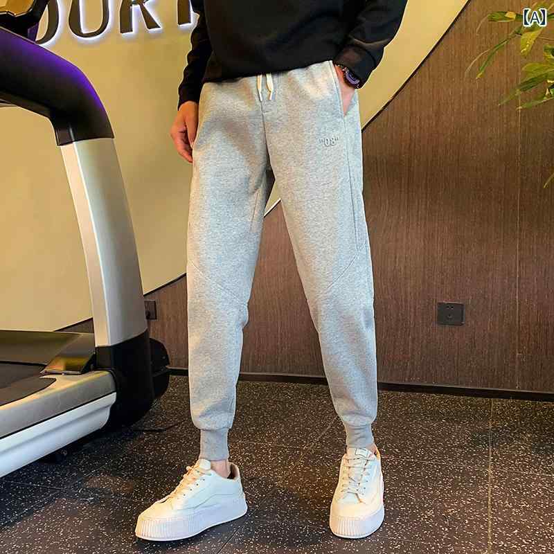 カジュアルパンツ メンズ おしゃれ 快適 トレンディ スウェット クロップド 起毛 厚手 ウィンタースポ..
