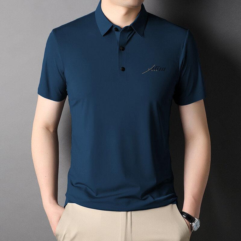 大きいサイズ Tシャツ メンズ 夏 半袖 冷感 プリント 薄手 涼しい カジュアル ポロシャツ 紳士