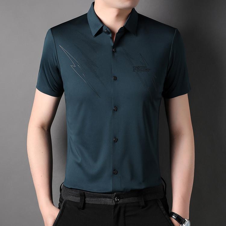 シャツ メンズ 半袖 夏物 ストレッチ ビジネス カジュアル シワになりにくい 紳士服 父の日