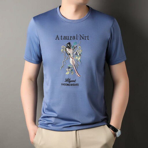 大きいサイズ Tシャツ メンズ 紳士 丝光棉 半袖 薄手 涼しい 丸首 速乾 上着 大きいサイズ Tシャツ メンズ 紳士 丝光棉 半袖 薄手 涼しい 丸首 速乾 上着