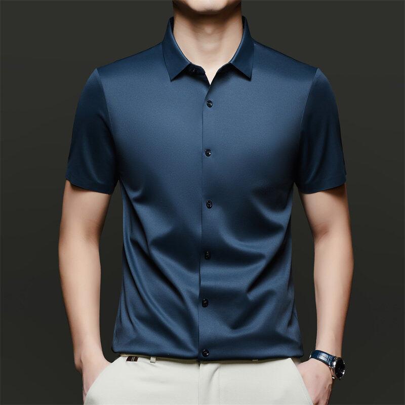 シャツ メンズ 半袖 四方向ストレッチ 冷感 ビジネス 紳士服 カッターシャツ