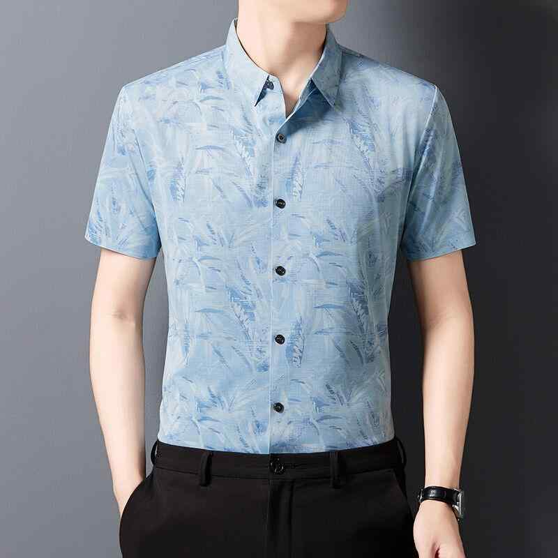 シャツ メンズ 半袖 夏 カッターシャツ 大きいサイズ プリント