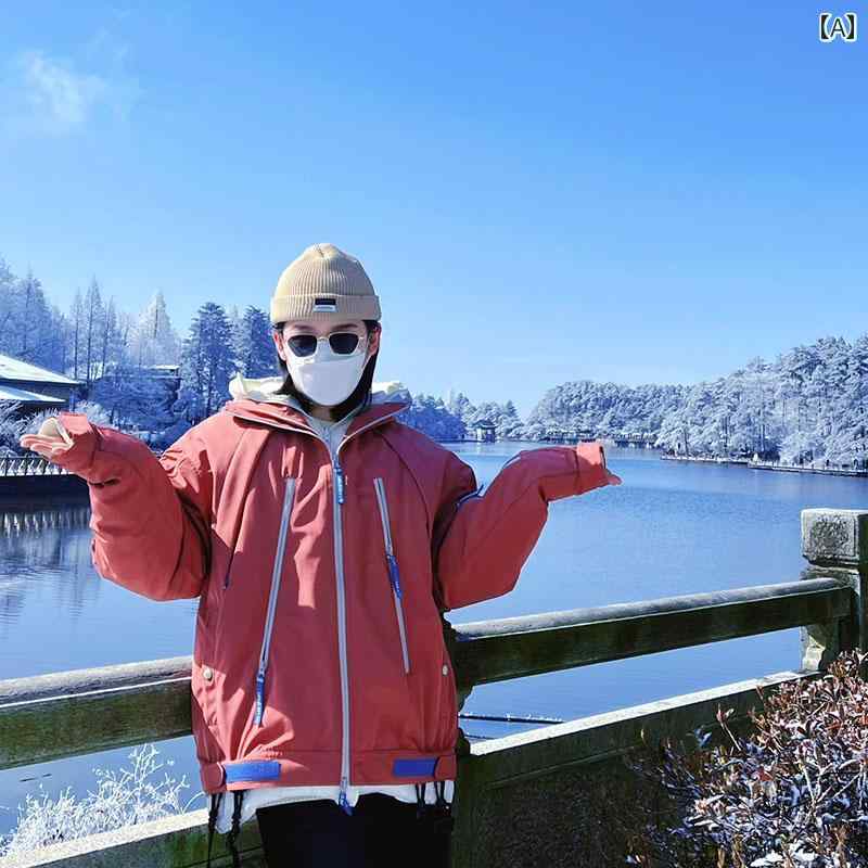 スノーボードウェア スキーウェア メンズ レディース おしゃれ スポーツ ダウン ジャケット 丈 厚手 大きめサイズ ワインレッド グリーン ブラック