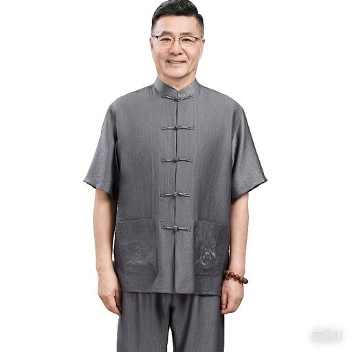 漢服 メンズ 唐装 パパ 夏 薄手 涼しい 半袖 セットアップ 中華風 チャイナ風 カジュアル 漢服 メンズ 唐装 パパ 夏 薄手 涼しい 半袖 セットアップ 中華風 チャイナ風 カジュアル