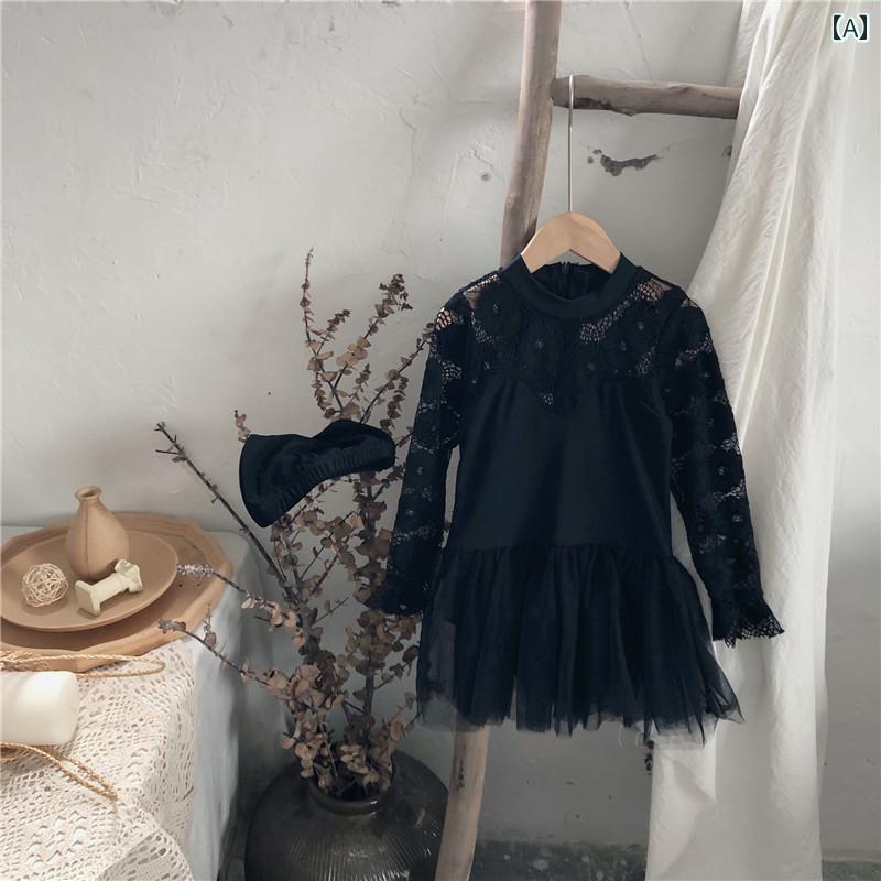 水着 女の子 キッズ 夏 海 プール リゾート かわいい 夏新 赤ちゃん 韓国 黒 日焼け防止 長袖 レース ワンピース