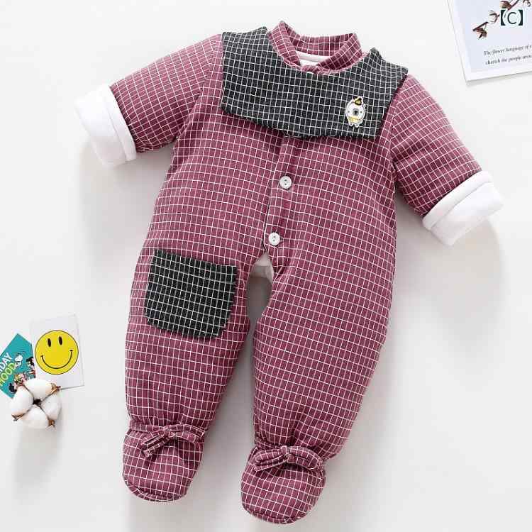 ベビー服 男の子 女の子 かわいい 幼児 ジャンプスーツ 厚手 ハイハイ 秋冬 綿 コート 綿 ズボン 綿 ジャケット