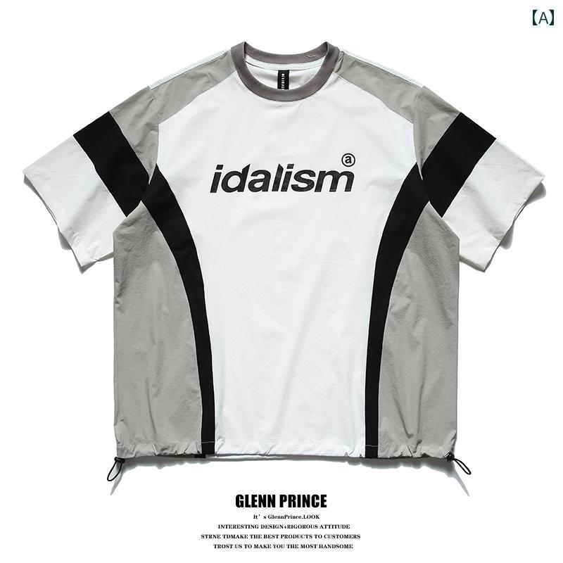 Tシャツ メンズ 夏 ストリート カジュアル スポーツ 半袖