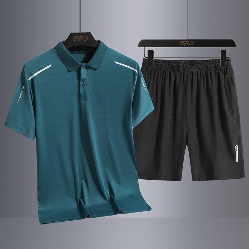ポロシャツ メンズ 半袖 Tシャツ ハーフパンツ スポーツウェア 上下 セットアップ 紳士 夏