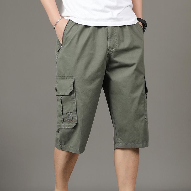ハーフパンツ メンズ カーゴパンツ ゆったり 七分丈 カジュアル 父の日 洗濯可能