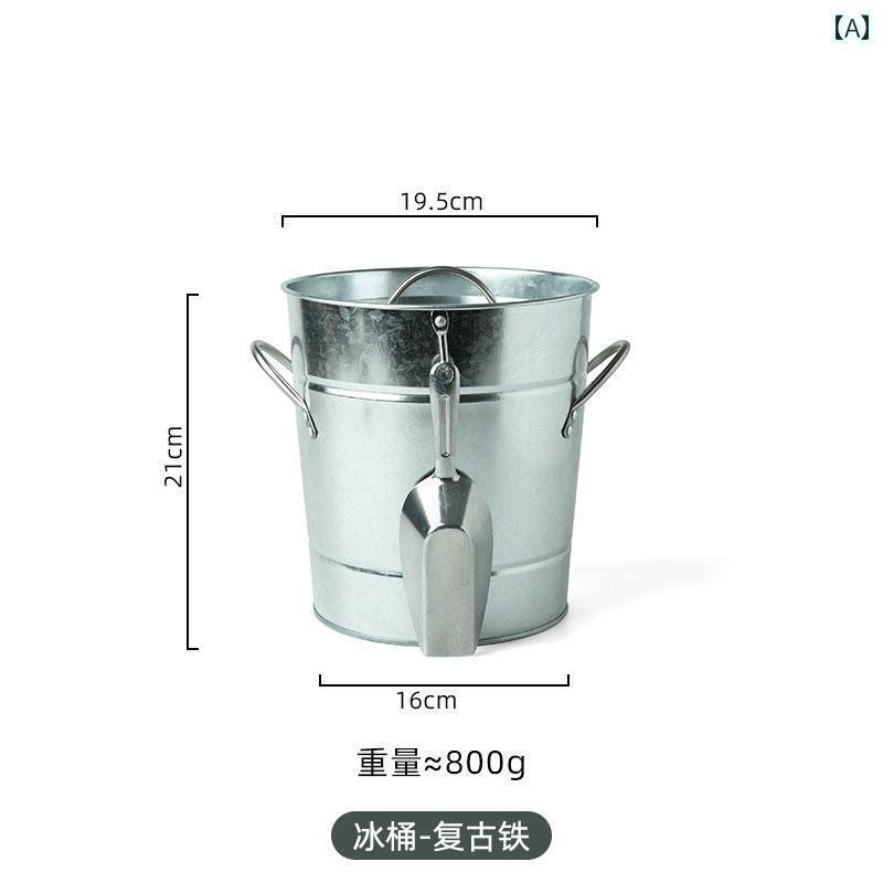 ペール おしゃれ 氷入れバケツ ステンレス ワイン ビール シャンパン ボトルクーラー 小さめ アウトドア 蓋 持ち手 シンプル シルバー 赤