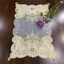 ほこりよけ 布 おしゃれ キッチン 卓上 トレイ ティーセット カバー タオル 欧風 レース 生地 刺繍 長方形 四角 スクエア 家電 防塵 傷 汚れ 防止 ア...