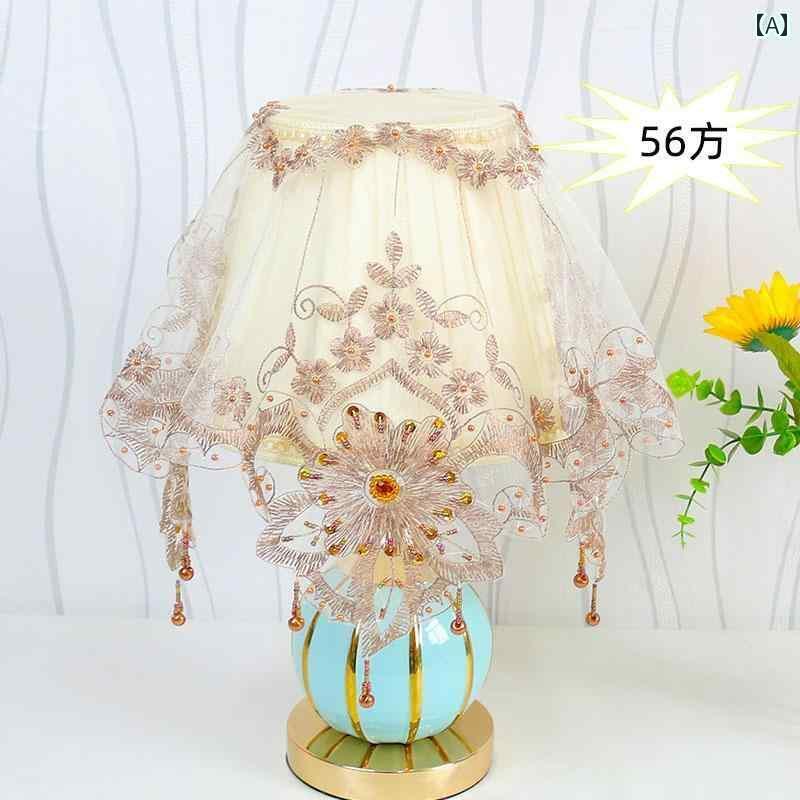 ほこりよけ カバー 布 テーブルランプ 小型家電 防塵 雑貨 家庭 インテリア リビング 寝室 刺繍 レース..