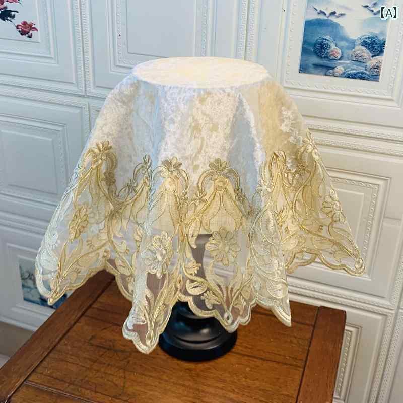 ほこりよけ カバー 布 テーブルランプ 小型家電 防塵 雑貨 家庭 インテリア リビング 寝室 刺繍 レース..