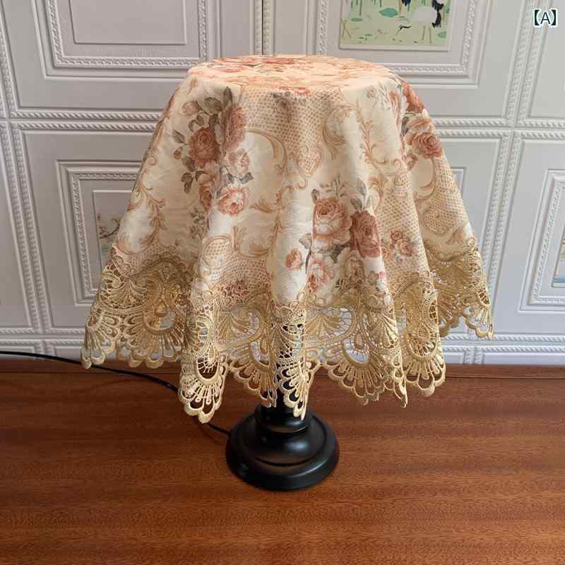 ほこりよけ カバー 布 テーブルランプ 小型家電 防塵 雑貨 家庭 インテリア リビング 寝室 刺繍 レース..