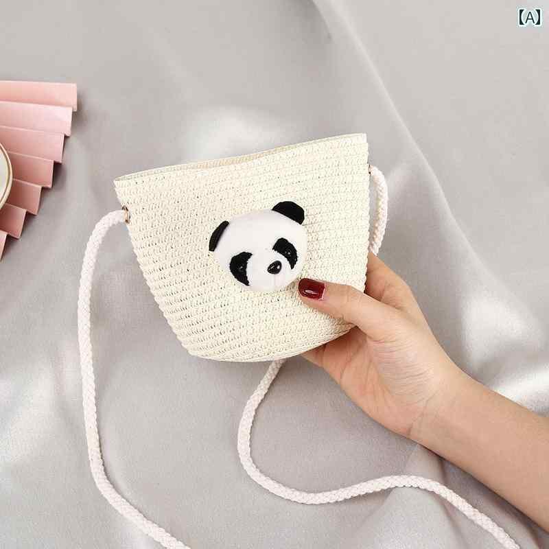 子ども ショルダー バッグ 斜めがけ 鞄 ポシェット 女の子 男の子 通園 旅行 ピクニック ストロー 立体..