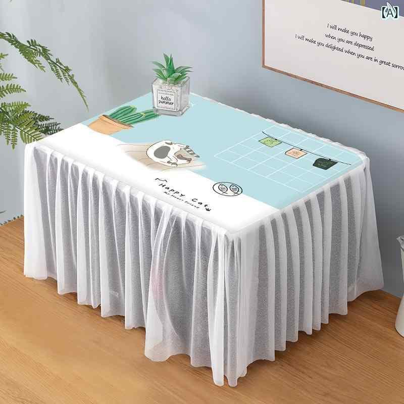 ほこりよけ 布 電子レンジ カバー プリンター オーブン 防水 レース ブルー ホワイト ブラウン 北欧 花..