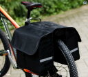 サイドバッグ 自転車 ライディング マウンテンバイク レインカバー リアシート 収納 ボックス 大容量 取り付け 簡単 通勤 通学 サイクリング 黒