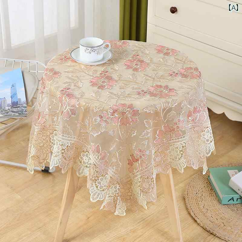 サイドテーブル カバー キャビ クロス インテリア 刺繍 メッシュ レース 冷蔵庫 テレビ 防塵 ダイニン..