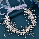ウェディング ヘッドドレス ヘアアクセサリー 結婚式 花 レディース ラインストーン バンド 合金 リーフ シルバー パフォーマンス 撮影 衣装 エレガント シ...