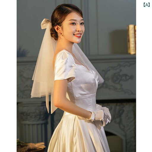 ウェディング ベール リボン ショート丈 ヘッドアクセサリー かわいい フェミニン 結婚式 披露宴 セレモニー 前撮り シンプル コスプレ 小道具 白 ウェディング ベール リボン ショート丈 ヘッドアクセサリー かわいい フェミニン 結婚式 披露宴 セレモニー 前撮り シンプル コスプレ 小道具 白
