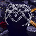 ウェディング ヘッドドレス ヘアアクセサリー 結婚式 花嫁 水滴 ワイド シルバー エスニック レディース 撮影 衣装 小物 大きめ エレガント