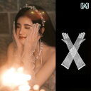 グローブ ブライダル ウェディング パール パール メッシュ ガーゼ 手袋 写真 結婚式 花嫁 ドレス アクセサリー ハンド スリーブ 指し フィンガーレス アーム カバー 披露宴 2次会 白