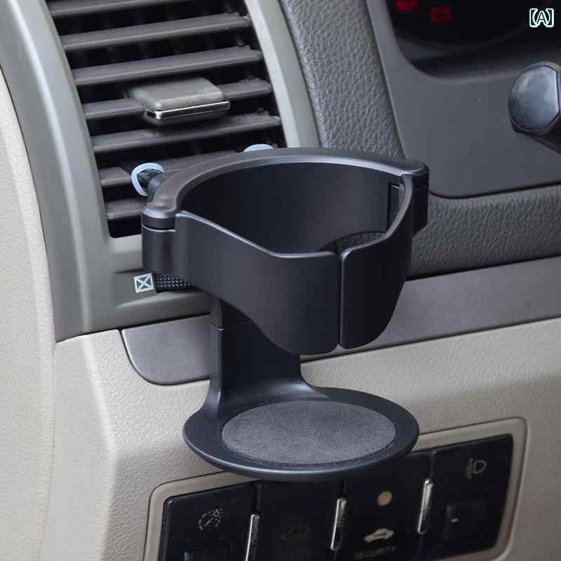 ドリンクホルダー 車 ウォーター カップ エアコン 吹き出し口 サスペンション 安定 灰皿 ブラック チッ..