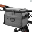 自転車 フロントバッグ クロスバイク アクセサリー ハンギング 収納 大容量 タッチスクリーン スマホケース 取り付け 簡単 通勤 通学 サイクリング 品 グレー(4)