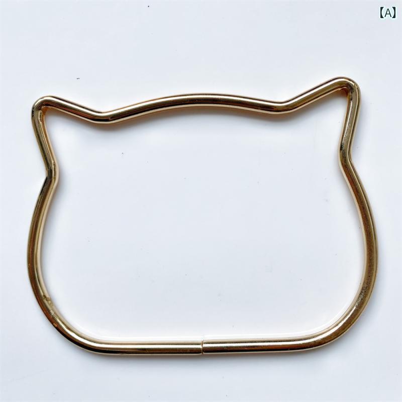 バッグ 持ち手 材料 パーツ DIY 手芸 手提げ 鞄 金属 ハワイアンコード ラメルヘンテープ テープヤーン かわいい アニマル 猫 クマ 金