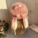 ロリータ ヘアアクセサリー 髪飾り リボン カチューシャ うさ耳 帽子 ふわもこ メイド パーク キッズ ファンシー かわいい フリフリ ガーリー 写真撮影 小物 白 ピンク