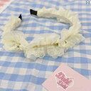 ロリータ ヘアアクセサリー 髪飾り リボン カチューシャ シンプル 韓国 ファッション メイド レトロ アンティーク クラシック ファンシー かわいい フリフリ ガーリー 花柄 白 ピンク