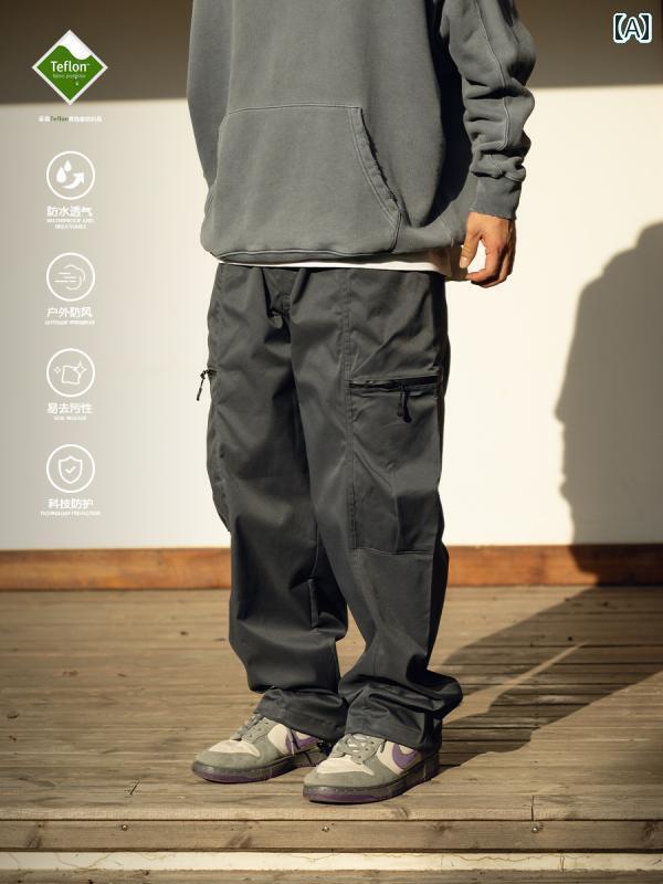 スキーウェア メンズ パンツ オーバーオール スノーボード アウトドア 防水 防風 通気性 汚れ落しやい テフロン ジッパー カジュアル 無地 灰青