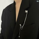 スーツ ピン チェーン 惑星 ブローチ メンズ レディース レトロ 装飾 韓国 アクセサリー おしゃれ 襟 靴 鞄 カジュアル 普段使い 銀