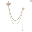 スーツ ピン チェーン 韓国 惑星 ブローチ メンズ レディース 装飾 アクセサリー おしゃれ デート パーティー ビジネス ジャケット 華やか プレゼント 金...