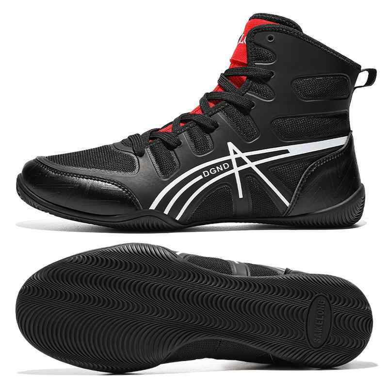 ボクシング シューズ メンズ レディース ハイカット レースアップ 軽量 柔軟性 滑りにくい 耐摩耗 通気 メッシュ ジム 屋内 トレーニング 格闘技 おしゃれ...