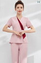 エステ ユニフォーム パンツ 美容院 フットバス 技術者 作業服 レディース レストラン フットマッサージ サロン スパ スーツ 半袖 Vネック 大きめサイズ ...