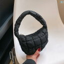 ハンドバッグ 小さめ レディース キルティングバッグ 韓国 肩掛け バッグ ファスナー ナイロン スクエアバッグ カジュアル ぽこぽこ 秋冬 黄 オレンジ 緑