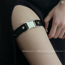 太もも アクセサリー シンプル バックル PU レッグ ガーター リング ダーク レザー おしゃれ 韓国 ベルト ファッション コスプレ