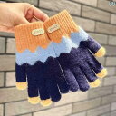子供 手袋 5 本 指 キッズ 男の子 女の子 冬 ウール もこもこ 防寒 防風 保温 暖かい 柔らかい 青 茶 ピンク 配 サイクリング レジャー アウトドア