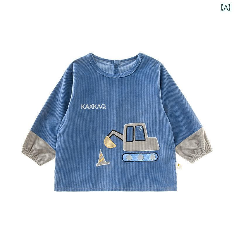 スモック 子供 キッズ ベビー 男の子 女の子 秋冬 後ろ開き ボタン 長袖 防水 汚れ防止 耐摩耗 速乾 洗..