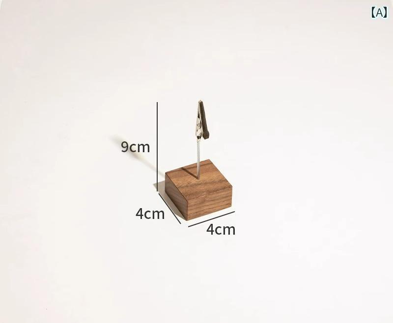 メモ スタンド クリップ ホルダー 卓上 文房具 雑貨 カード 名刺 インテリア デスクトップ 垂直 ラベル 写真 木 シンプル オフィス 事務品