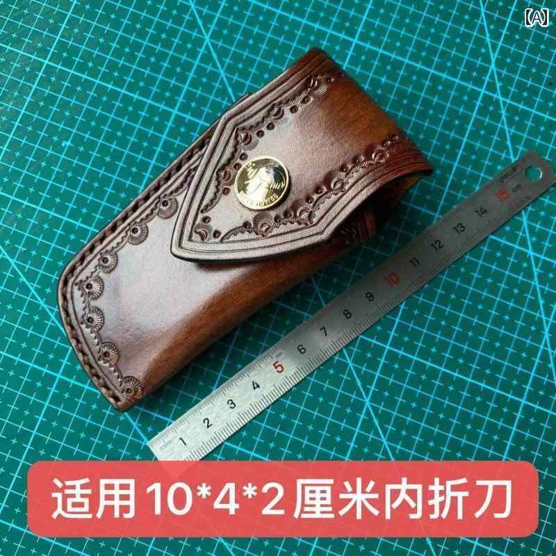 ナイフ アウトドア ケース ポーチ レザー シース 収納袋 ウエスト ハンギング ポータブル 保護 狩猟 キ..