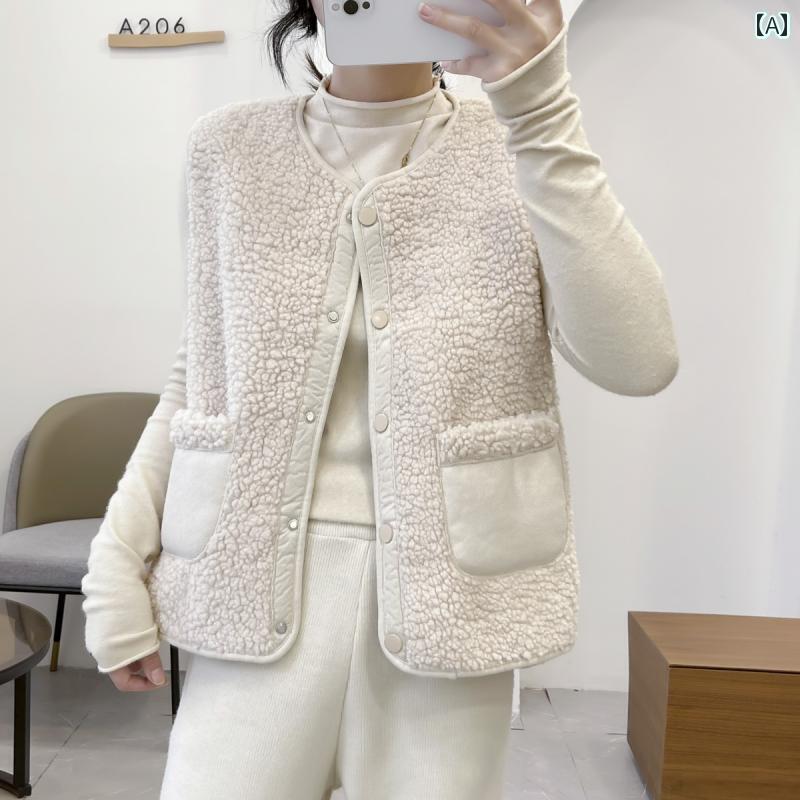 ボアベスト レディース おしゃれ ウール ぬいぐるみ ワンピース ノースリーブ 秋冬 ファー 一体型 ラウ..