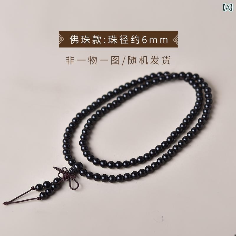 数珠 ブレスレット レディース メンズ ペア お守り 木 腕輪 アクセサリー 小物 黒檀 念珠 エボニー サンダルウッド 仏具 仏教 エスニック レトロ シンプル おしゃれ プレゼント ロザリオ ビーズ